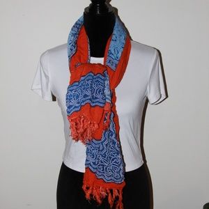 Orange and Blue scarf/cover up